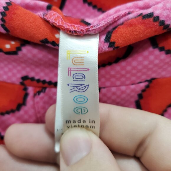 LuLaRoe Women's Hot Pink Red Nerd Geek Pixel Heart Gamer Girl Leggings One‎ Size - Picture 3 of 5